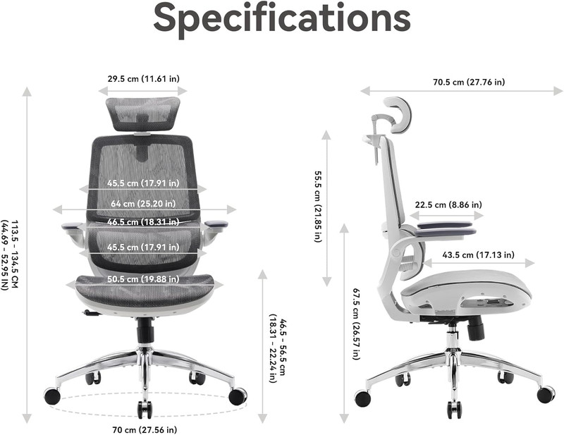 SIHOO M59AS Ergonomic Office Chair, Desk Chair with 3D Flip-Up Armrests, Compute gallery