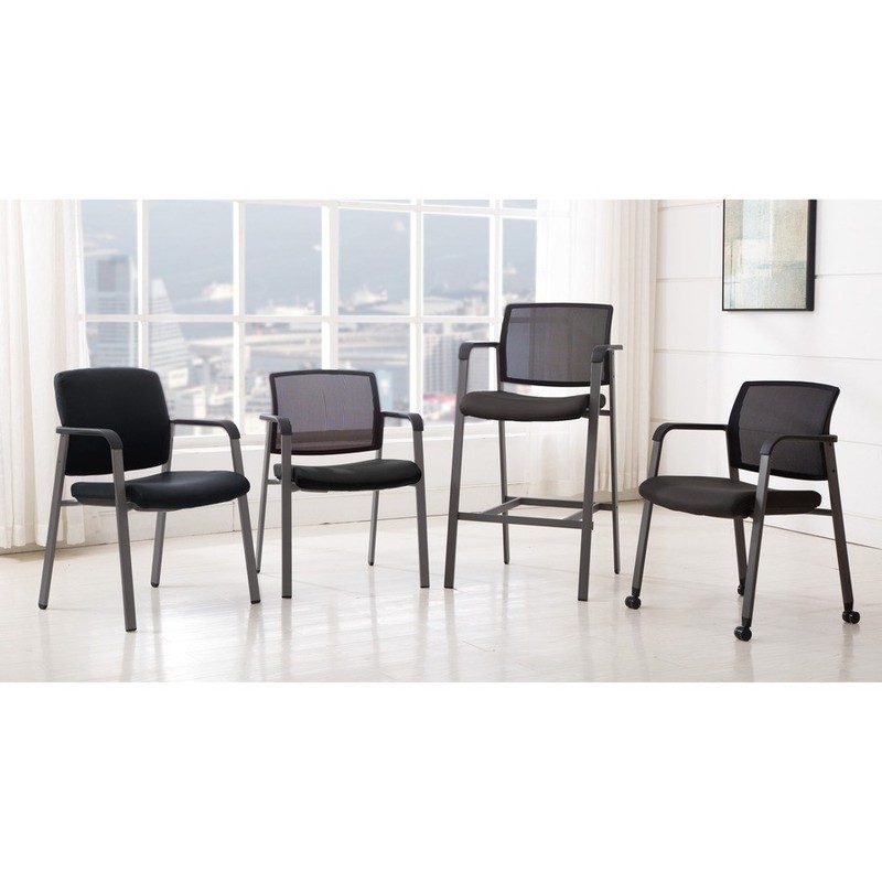 Lorell LLR30956 Stackable Guest Chair Fabric Black gallery