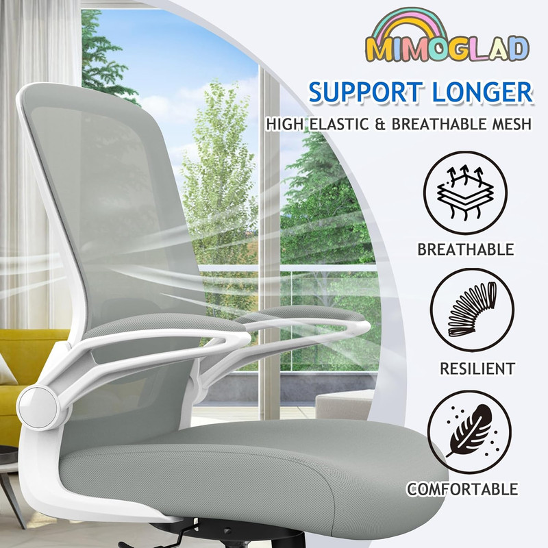 Ergonomic High Back Mesh Office Chair, Adjustable Lumbar Support, Thickened Seat gallery