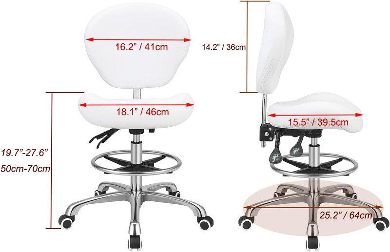 Adjustable Height Drafting Stool Drafting Chair with Backrest & Foot Rest,Swivel gallery