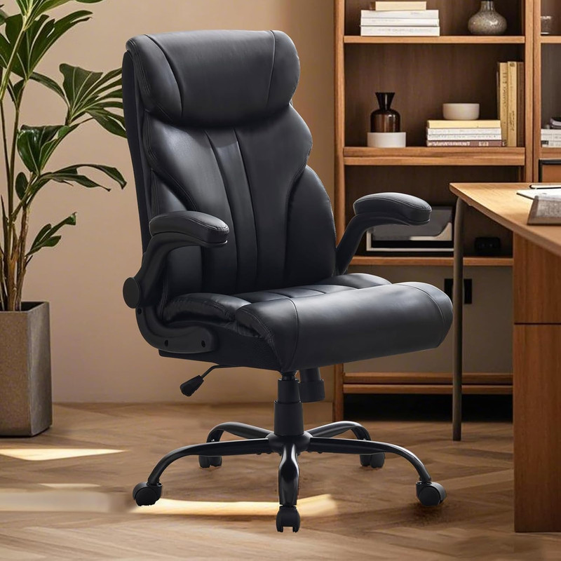 Office Chair, Ergonomic Big and Tall Executive Desk Chair, 500LBS Leather Desk C gallery