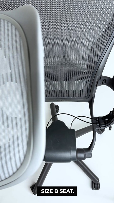 Replacement Seat for Classic Aeron Size B Medium - Black Mesh Office Chair Part gallery