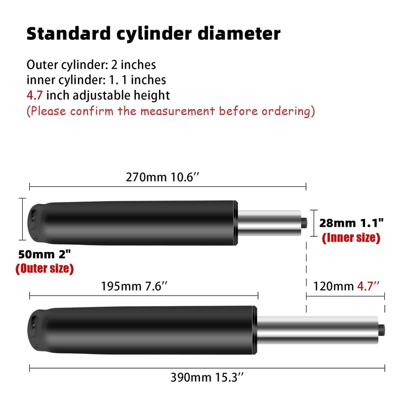 4.7 inch Office Chair Gas Lift Cylinder-Office Chair Replacement Parts,Univer... gallery