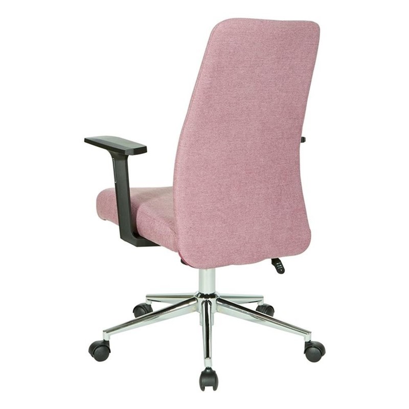 Scranton & Co Mid-Back Office Chair in Orchid Purple Fabric with Chrome Base gallery