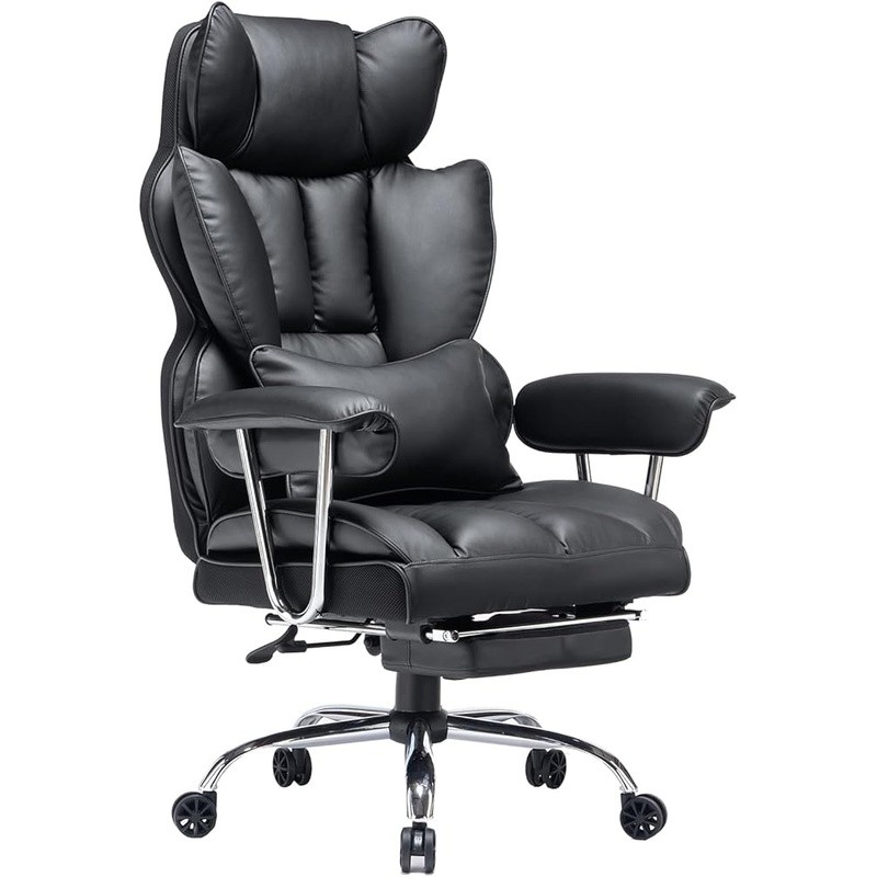 Adjustable Executive Office Chair W/ Footrest Heavy Duty Swivel Chair Big & Tall