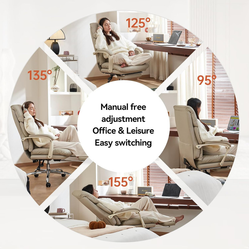 EMIAH Office Chair with Foot Rest, Ergonomic Executive Office Chair with Arms, R gallery