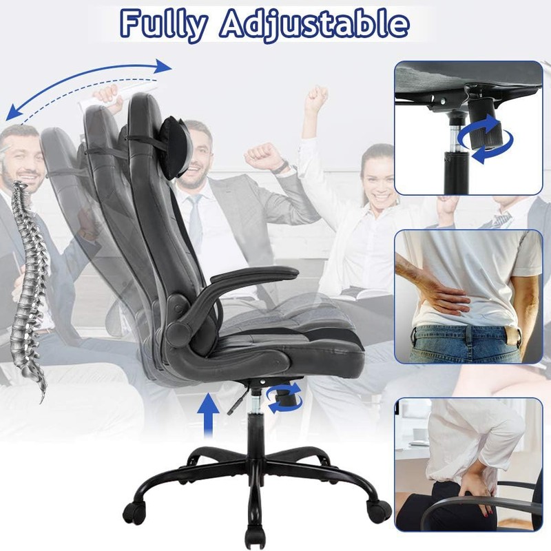 Ergonomic Gaming Chair - High Back Racing Office 27.3x28x44.5 inches, Black gallery