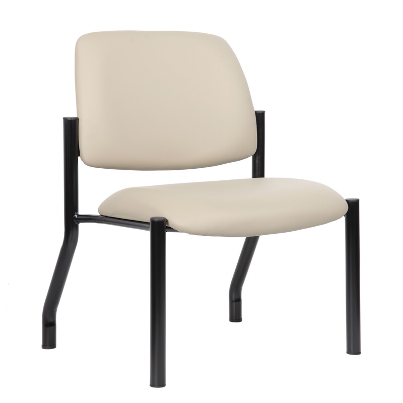 Boss Office Armless Guest Side Chair 300 lb. Weight Capacity in Beige