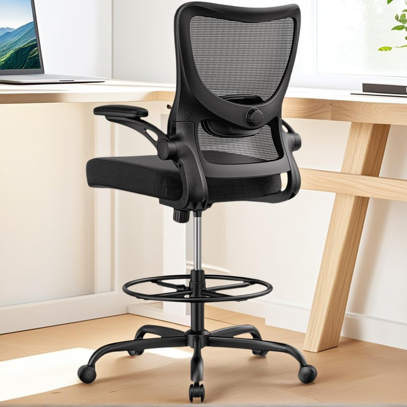 Drafting Chair, Tall Office Chair with 2D Lumbar Support, Standing Desk Chair,Hi gallery