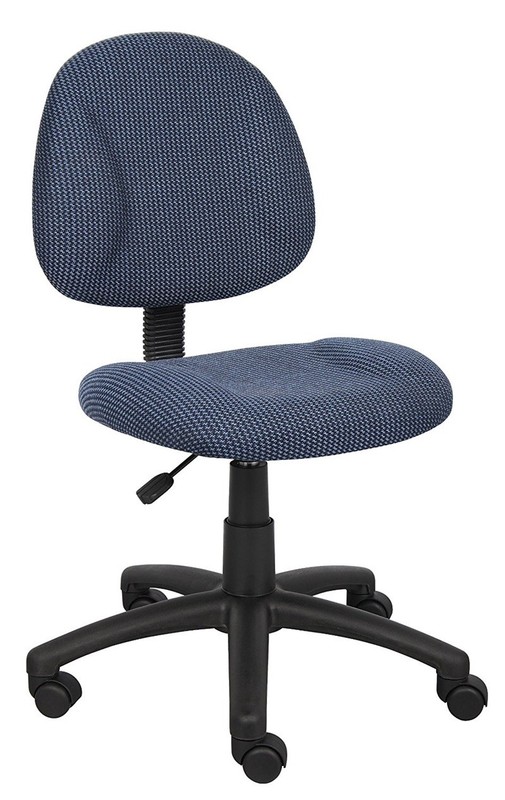 Small Office Desk Chair Adjustable Padded Seat Task Work Swivel Modern Blue NEW