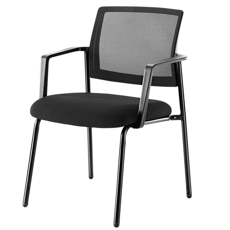 1 Pack Mesh Back Stacking Arm Chairs Guest Reception Chairs Ergonomic Office