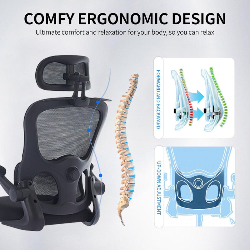 Ergonomic Mesh Office Chair, 400 Lbs Capacity, High Back Desk Chair with Adjusta gallery
