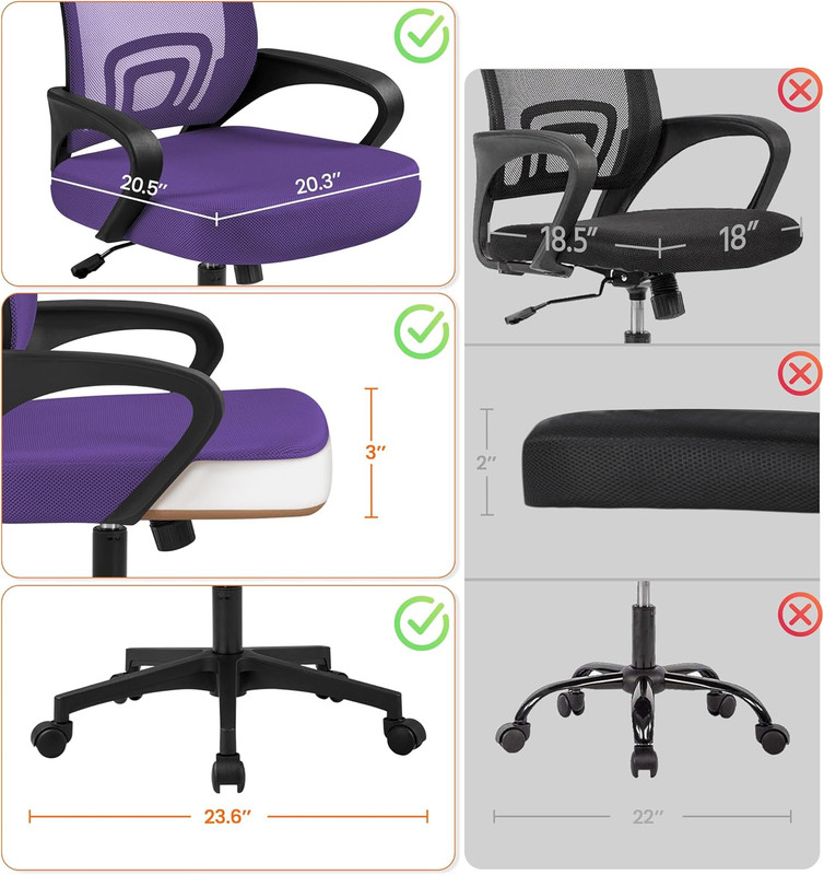 Topeakmart Executive Office Desk Chair Ergonomic Mesh Back Office Chair Adjustab gallery