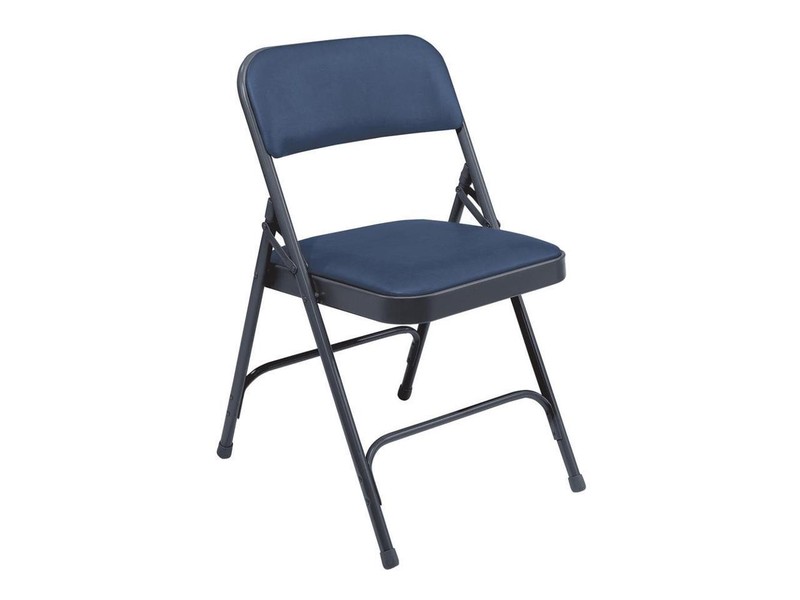 NPS 1204 Vinyl Dual-Hinge Folding Chair - Supports Up to 500 lb - 17.75" Seat He gallery