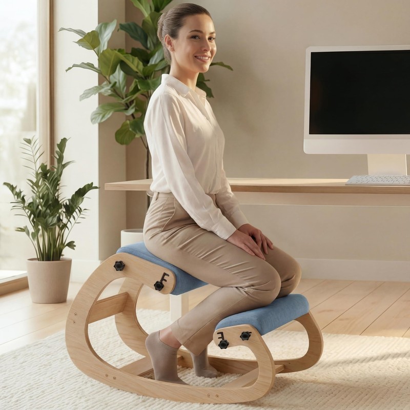 Ergonomic Kneeling Chair with Adjustable Seats - Knee Chair for Posture Corre...
