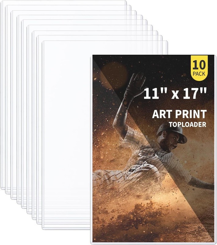 10-Pack 11 x 17 Inch 10ct 11″ x 17″ Art Print Toploader, Clear