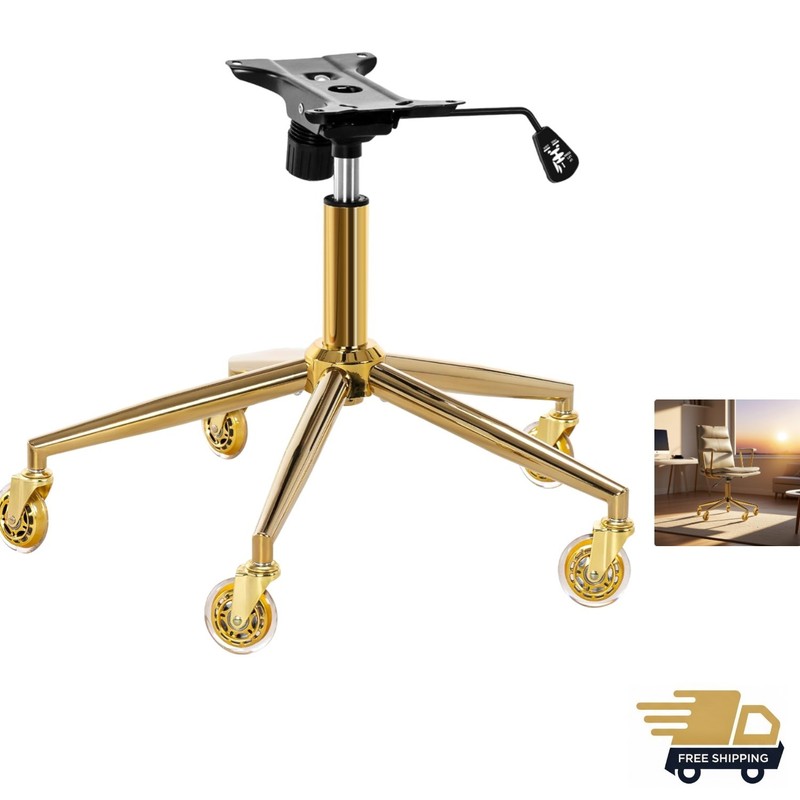 Home Office Gaming Chair Metal Base Replacement Set with Bottom Plate Stand C…