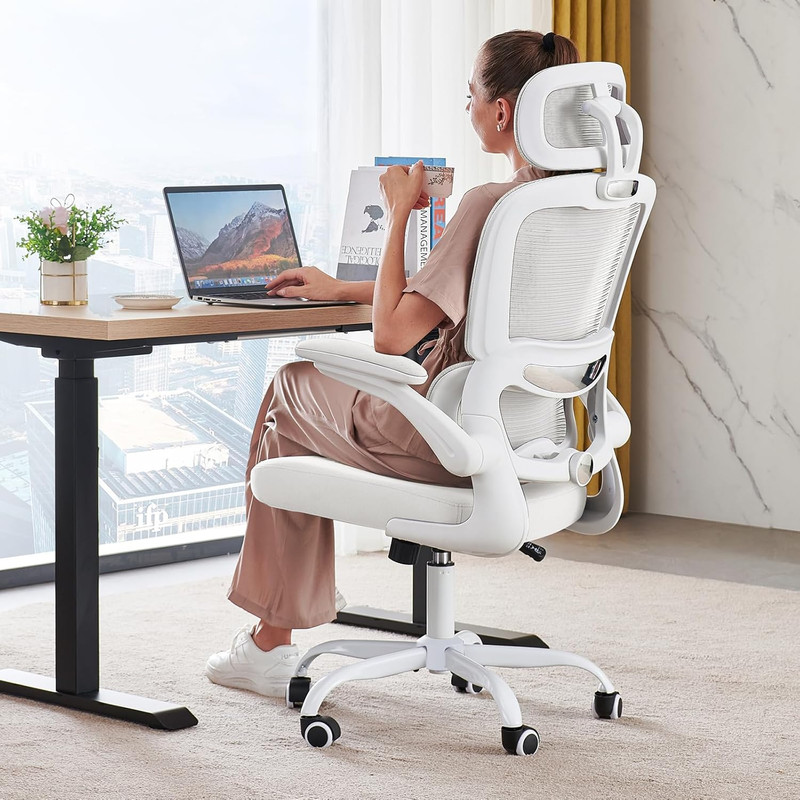 Office Chair Ergonomic Desk Chair, 330 LBS Home Mesh Office Desk Chairs with Whe