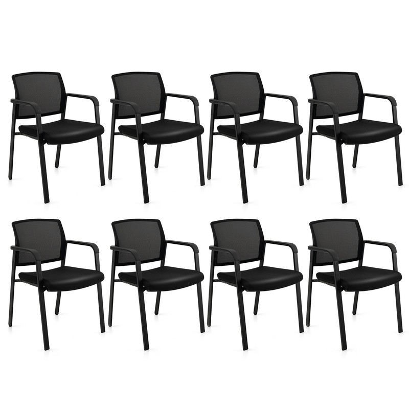 Conference Chairs 8PCS Stackable Office Guest Mesh Chairs for Waiting Room