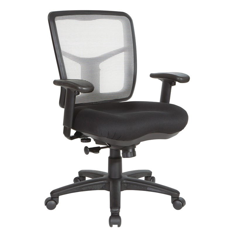 White Air Mist Mesh Fabric Back Chair