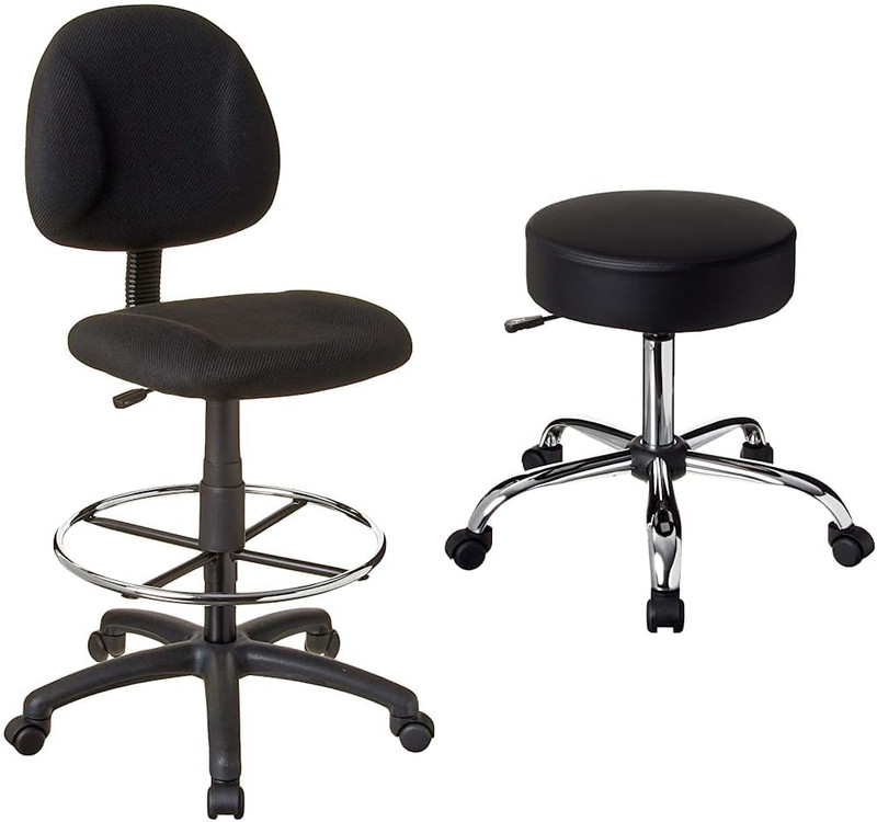 Ergonomic Drafting Chair & Medical Spa Stool Bundle for Ultimate Comfort