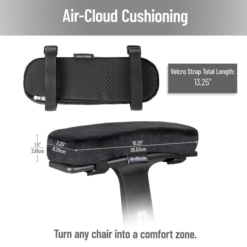 Air-Cloud Memory Foam Armrest Pads, Office & Gaming Chair Arm Rests, Elbow Su... gallery
