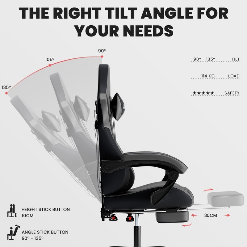 Gaming Chair with Footrest,High Back Gaming Chairs Ergonomic Office Gamer Chair gallery