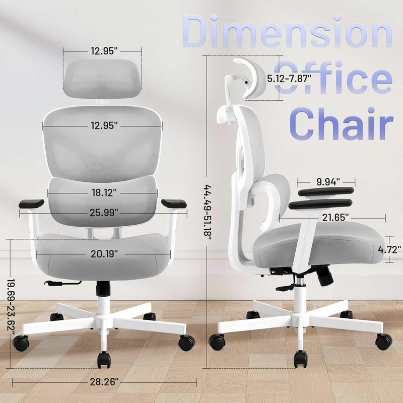 Ergonomic High Back Mesh Office Chair with Lumbar Support & Adjustable Headrest gallery