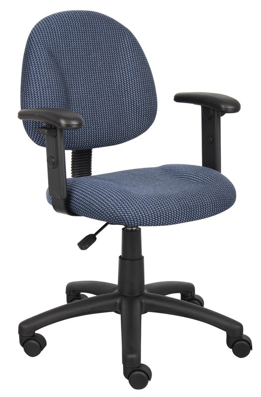 Perfect Posture Delux Fabric Task Chair with Adjustable Arms in Blue, 250 (B3…