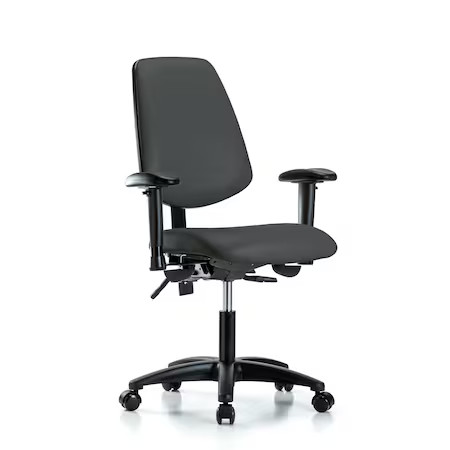 BLUE RIDGE ERGONOMICS BR-VDHCH-MB-RG-T0-A1-RC-8605 Desk Chair Adjustable Arms,
