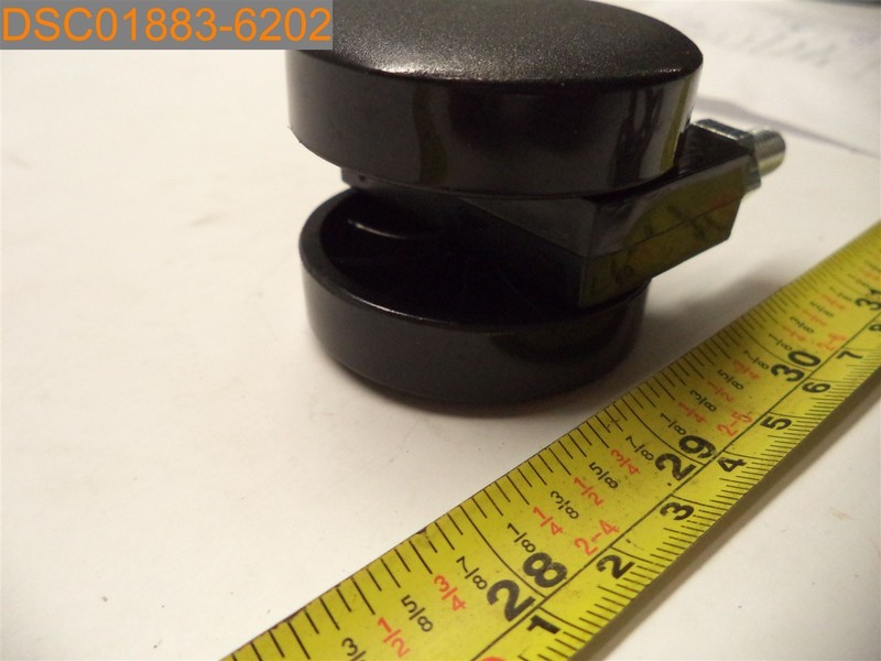 Qty=8: Twin Wheel Casters 2 1/8" H, 1 7/8" OD, 1 5/8" W, Stem 5/8" L, 5/16"-18 gallery