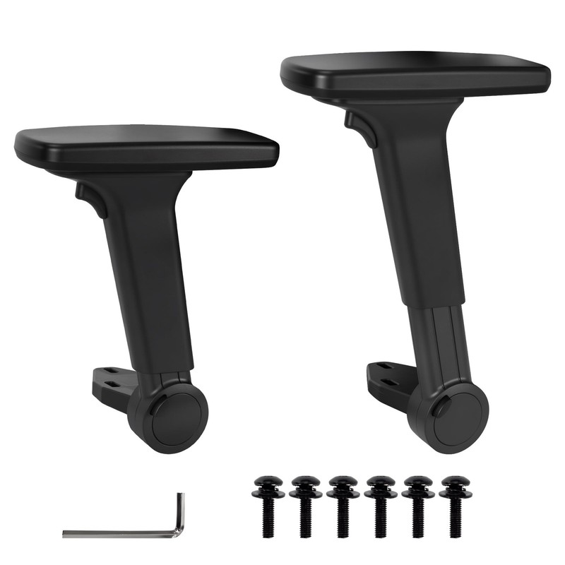 Height Adjustable Fold Down Chair Armrest Pair, Gaming Boss Chair Arms Set Re…