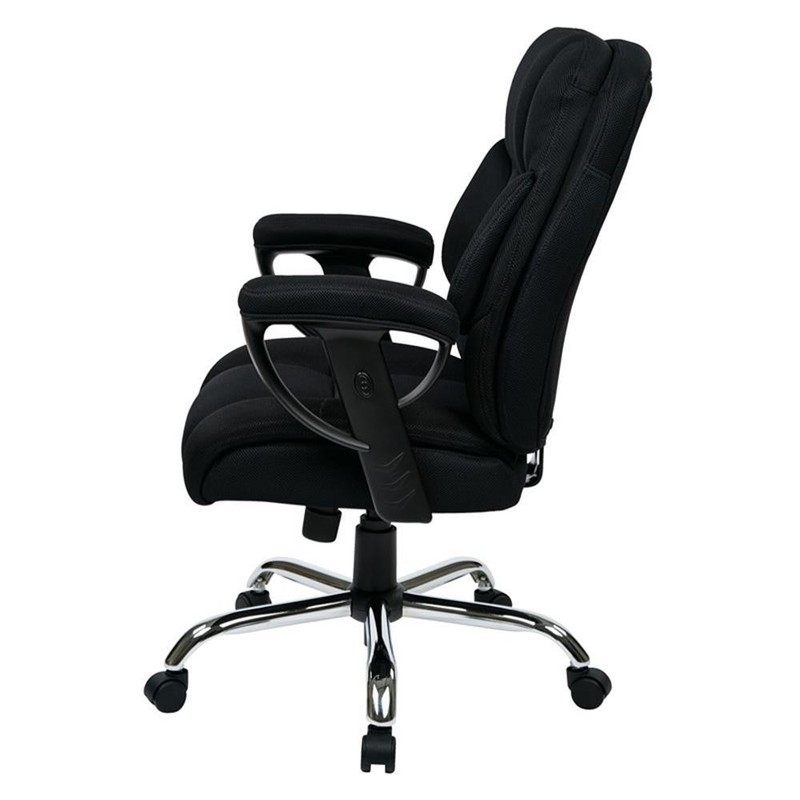 Executive Big Man Office Chair in Black Mesh Fabric gallery