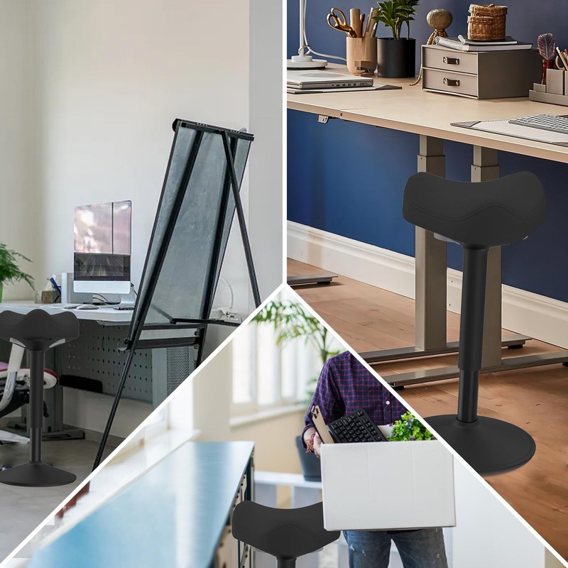 Standing Stool, Adjustable Ergonomic Office Chair Standing Desk Chair Swivel 360 gallery
