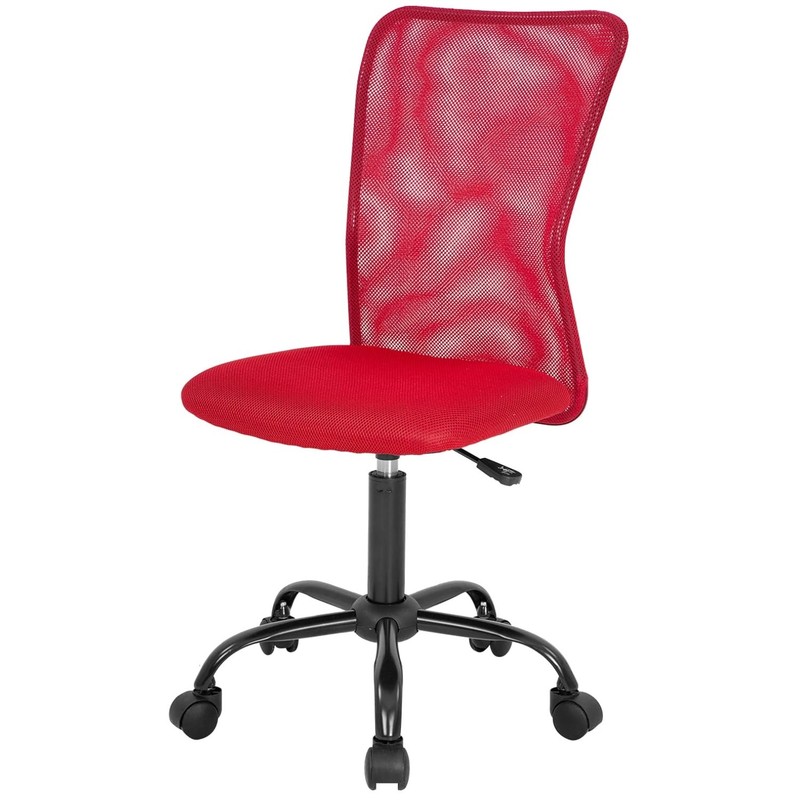 Adjustable Armless Desk Chair - Modern Swivel Office Chair