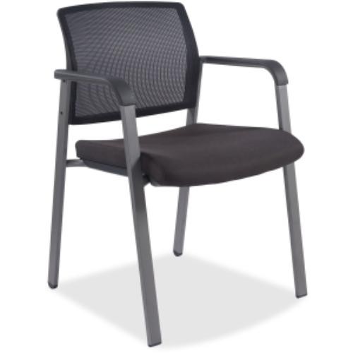 Lorell LLR30956 Stackable Guest Chair Fabric Black
