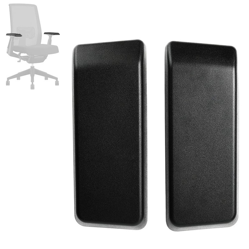 1 Pair Arm Pads Caps Replacement Haworth Very Office Chair Adjustable 4D Black