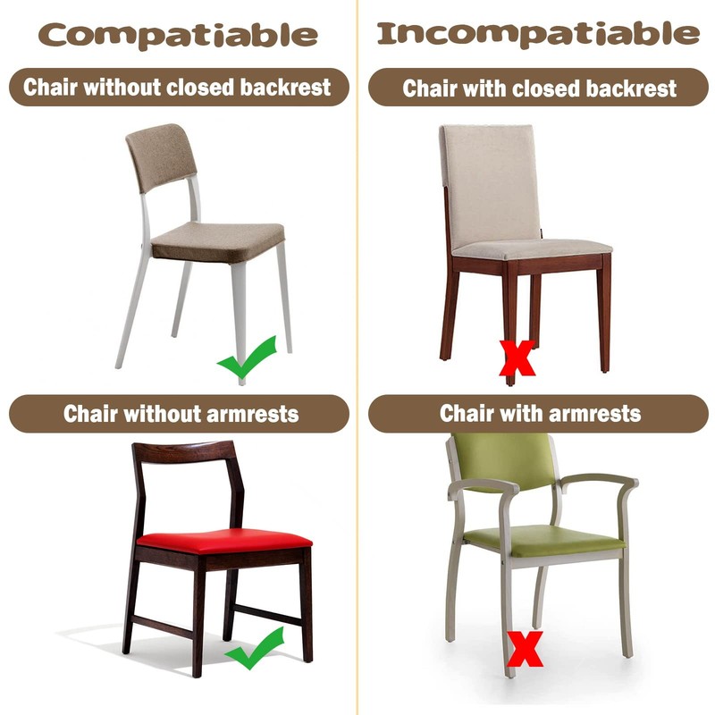 OFIDELITY 6 Pack Plastic Chair Covers for Dining Room Chairs, 6 Pack, 6 gallery