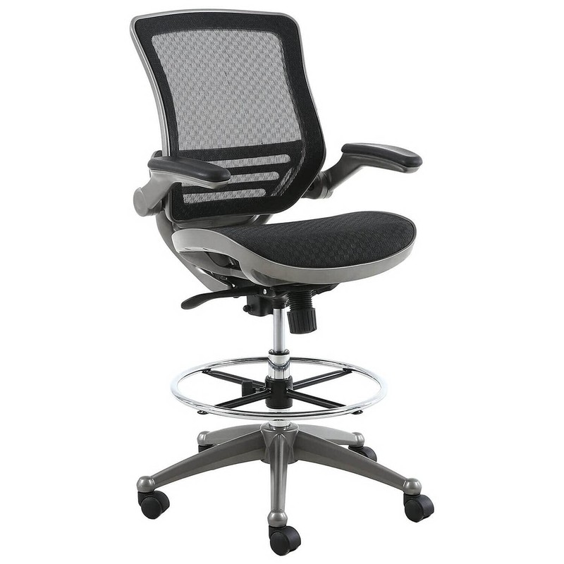 Harwick Evolve All Mesh Heavy Duty Drafting Chair Gunmetal Finish